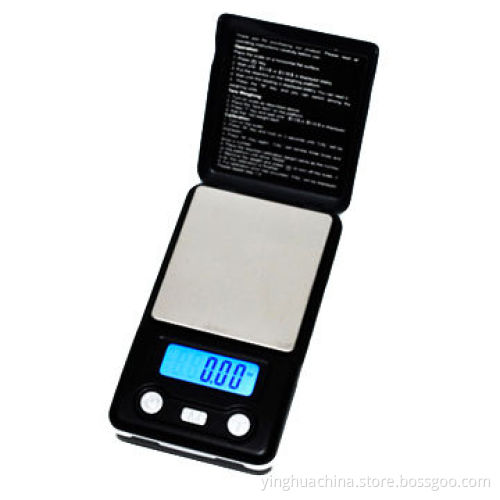 Digital mini electronic pocket scale for calibration, tare jewelry/gold/diamond/pill, portable